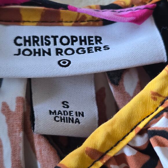 Christopher John Rogers Floral Puff Sleeve Maxi Dress Boho Whimsical Cottage S - Picture 5 of 11